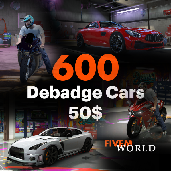 600 Debadge cars